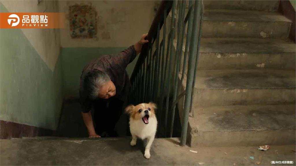 忠犬狂吠救主人！65歲婦爬樓梯昏倒　警消急救援