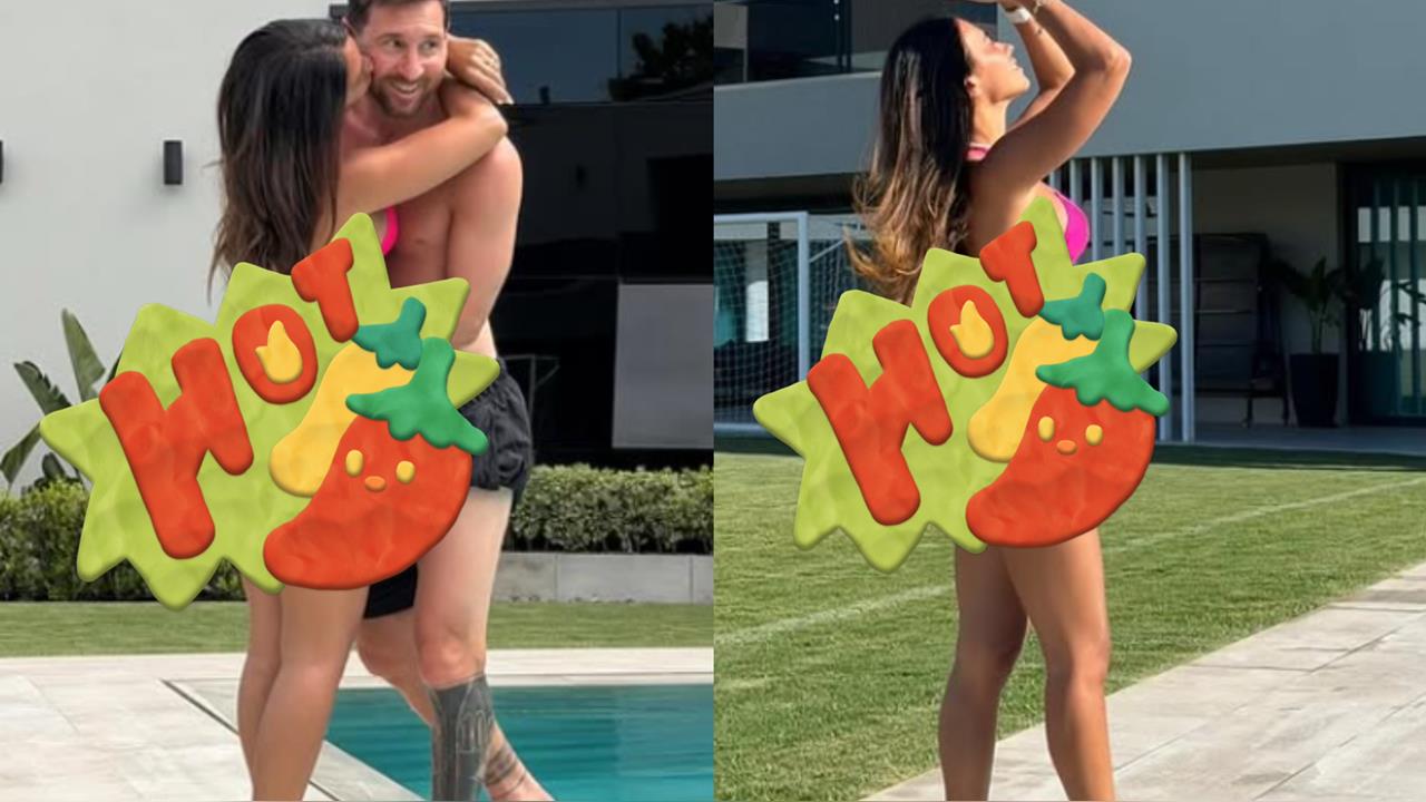 梅西熱擁放閃「37歲辣妻」！安托內雅穿比基尼秀「川字腹肌大長腿」