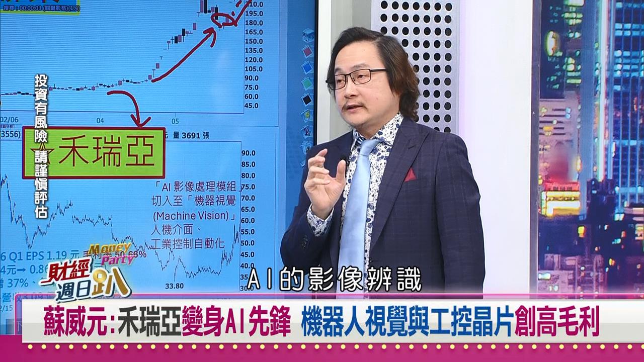 財經週日趴(影)／AI視覺潛力股！蘇威元：禾瑞亞跨界機器人與航太供應鏈