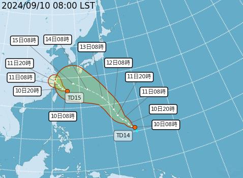 快新聞／恐有雙颱？貝碧佳、葡萄桑將生成「路徑曝」　未來一週雨區出爐