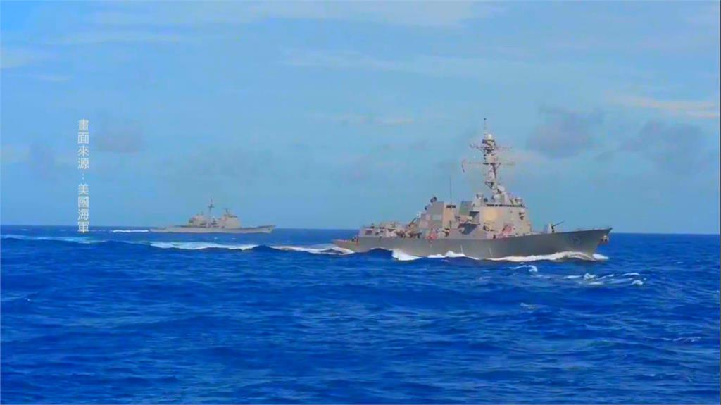 川普回鍋白宮後首次　美海軍兩艦艇通過台海