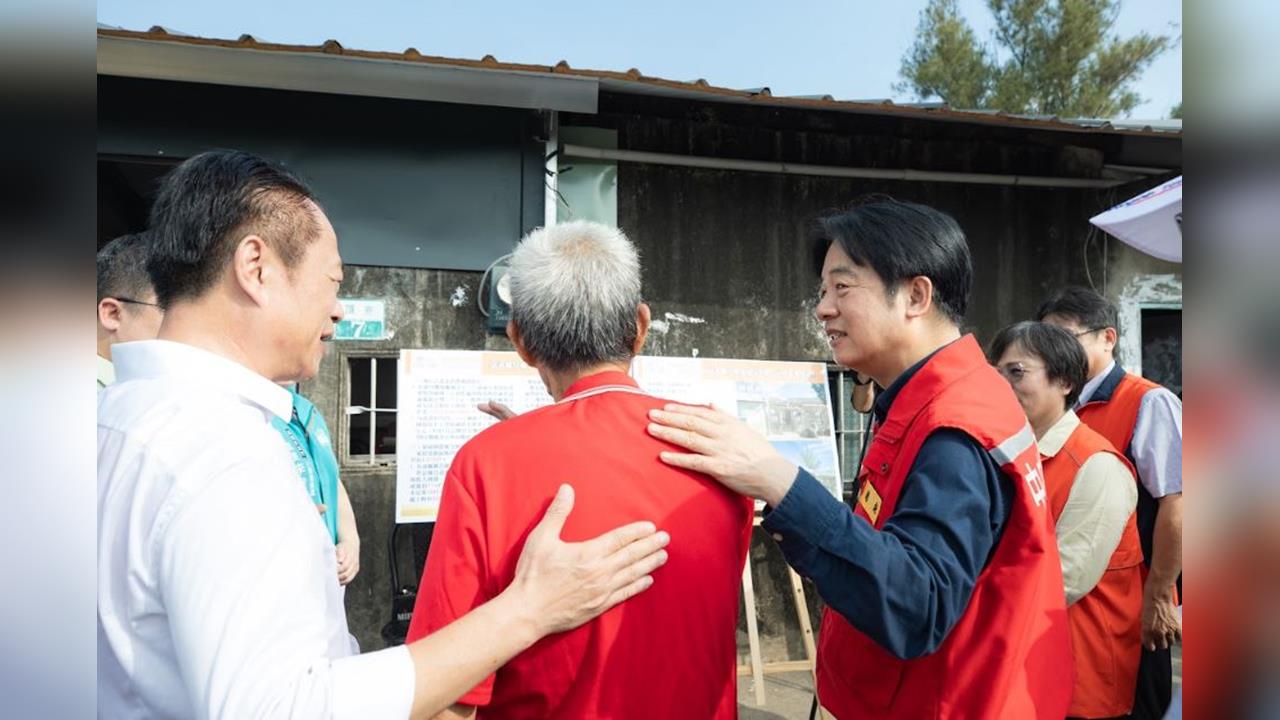 快新聞／中秋連假勘災行程滿檔　賴總統南北三地奔波關心災民