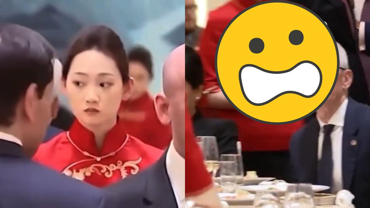 川習會國宴女服務生「上圍形狀詭異」疑藏監聽器!身分遭起底「軍裝照」網瘋傳