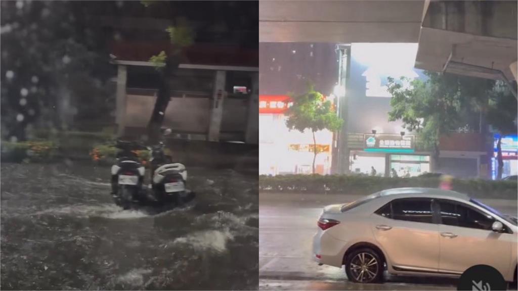 快新聞/大雨成災!饅頭媽驚見台中文心路淹成小河 網嚇:世界末日?