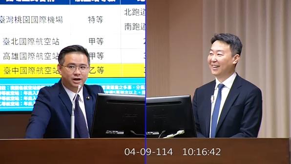 快新聞／台中在地藍委黃健豪質詢交通部　詫問：「清泉崗機場有在飛戰鬥機嗎？」