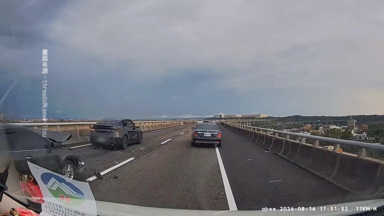 五楊高架追撞「車內三人全落跑」　警循線逮人皆為失聯移工