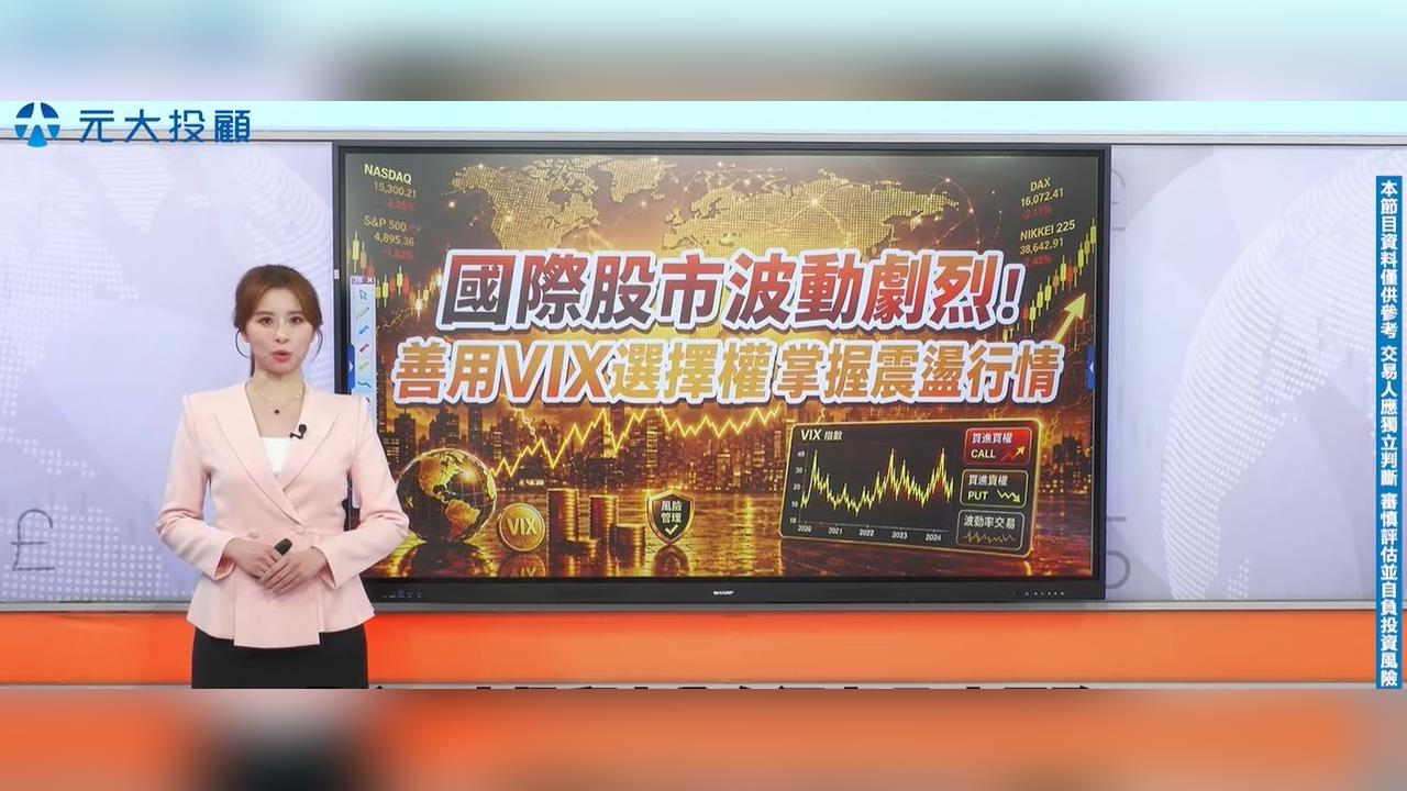 國際股市波動劇烈! 善用VIX選擇權掌握震盪行情