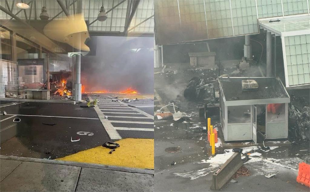 快新聞／滿目瘡痍！美加邊境彩虹橋汽車爆炸2死1傷　紐約州長：應與恐攻無關