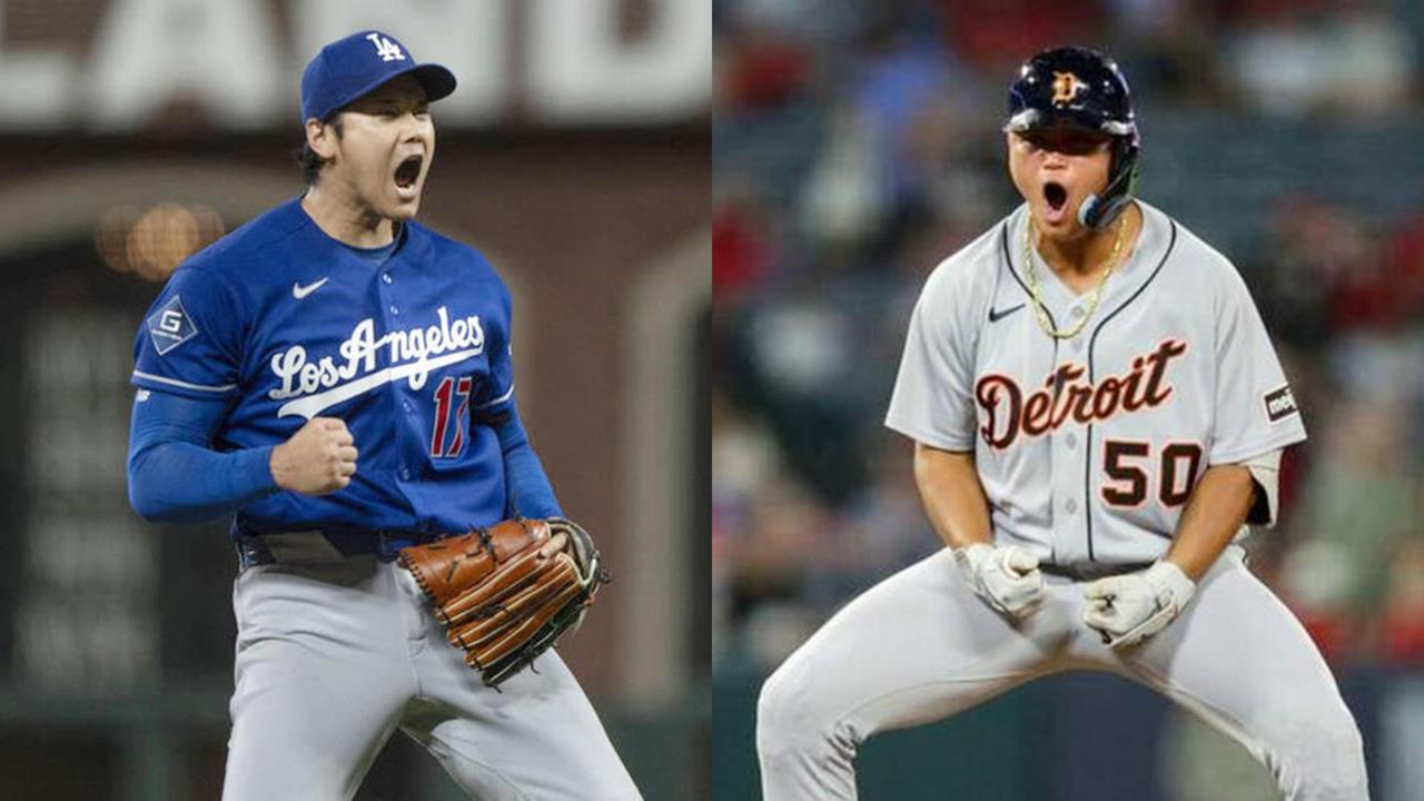 (左)大谷翔平有望在客場系列賽對決(右)李灝宇。(圖/AP資料照)