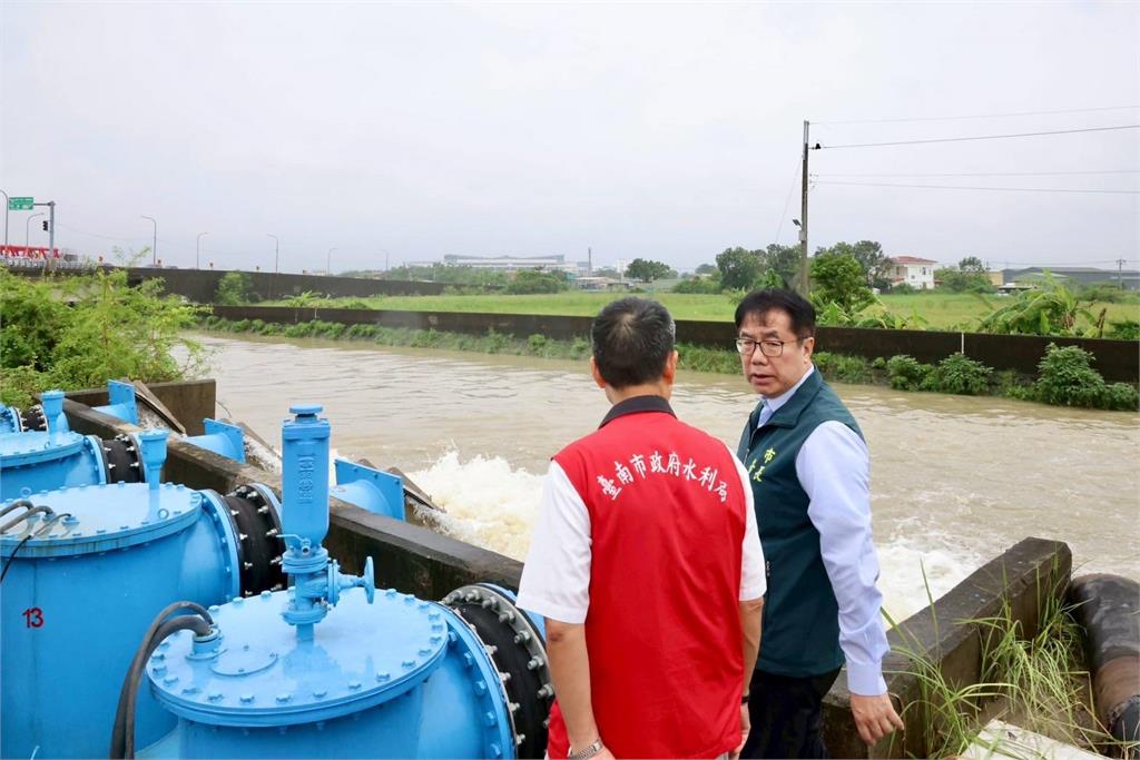 抽水機全力運轉　黃偉哲督軍安定治水工程
