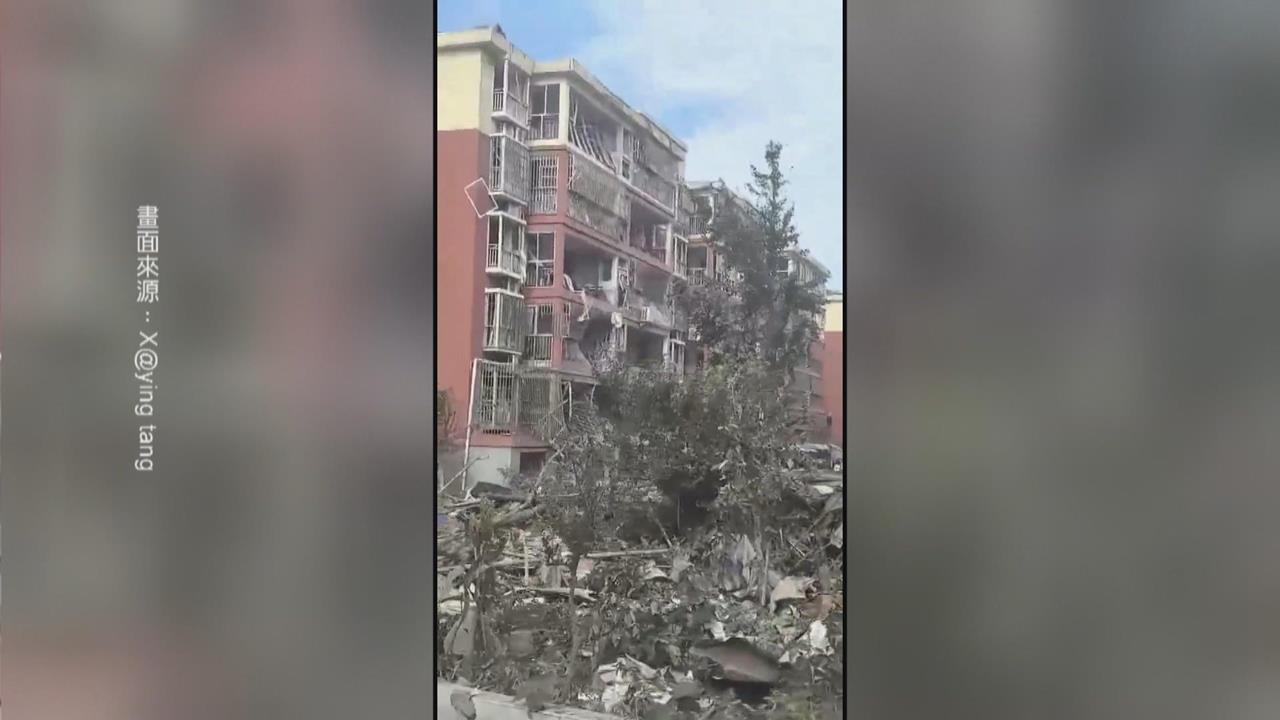 山東社區傳大爆炸！　大樓殘骸滿地　車輛被炸翻