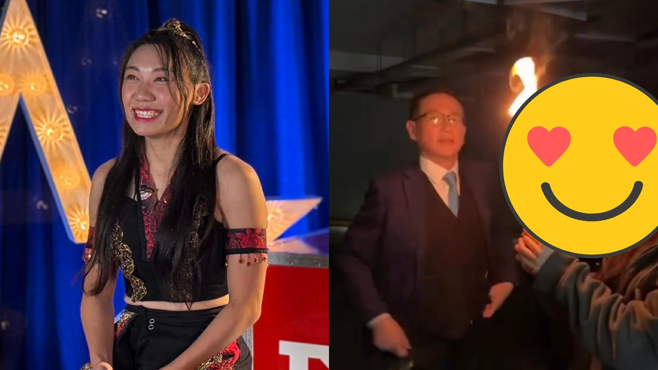 英國達人秀「台灣玩火正妹」暴紅!網挖真身「竟是鄭運鵬吞火師父」釣出本人喊話了