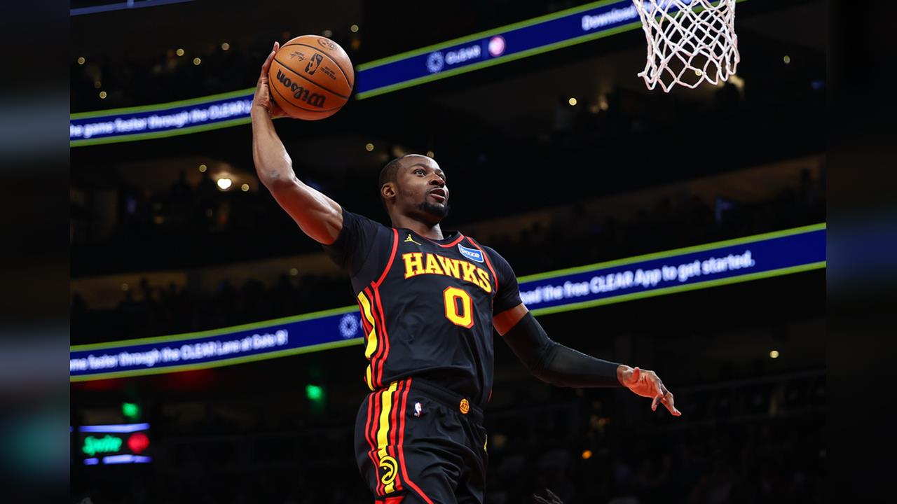 NBA(影)／庫明加終於為新東家老鷹出賽！板凳出發灌籃、三分球樣樣來開心奪勝