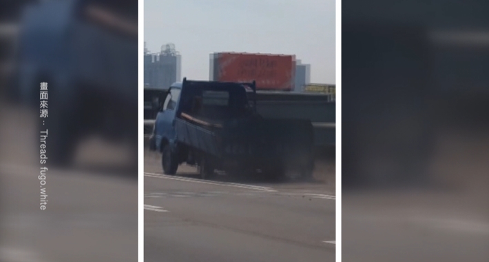 台74貨車後輪全爆繼續硬開！　鋁圈冒白煙場面驚險