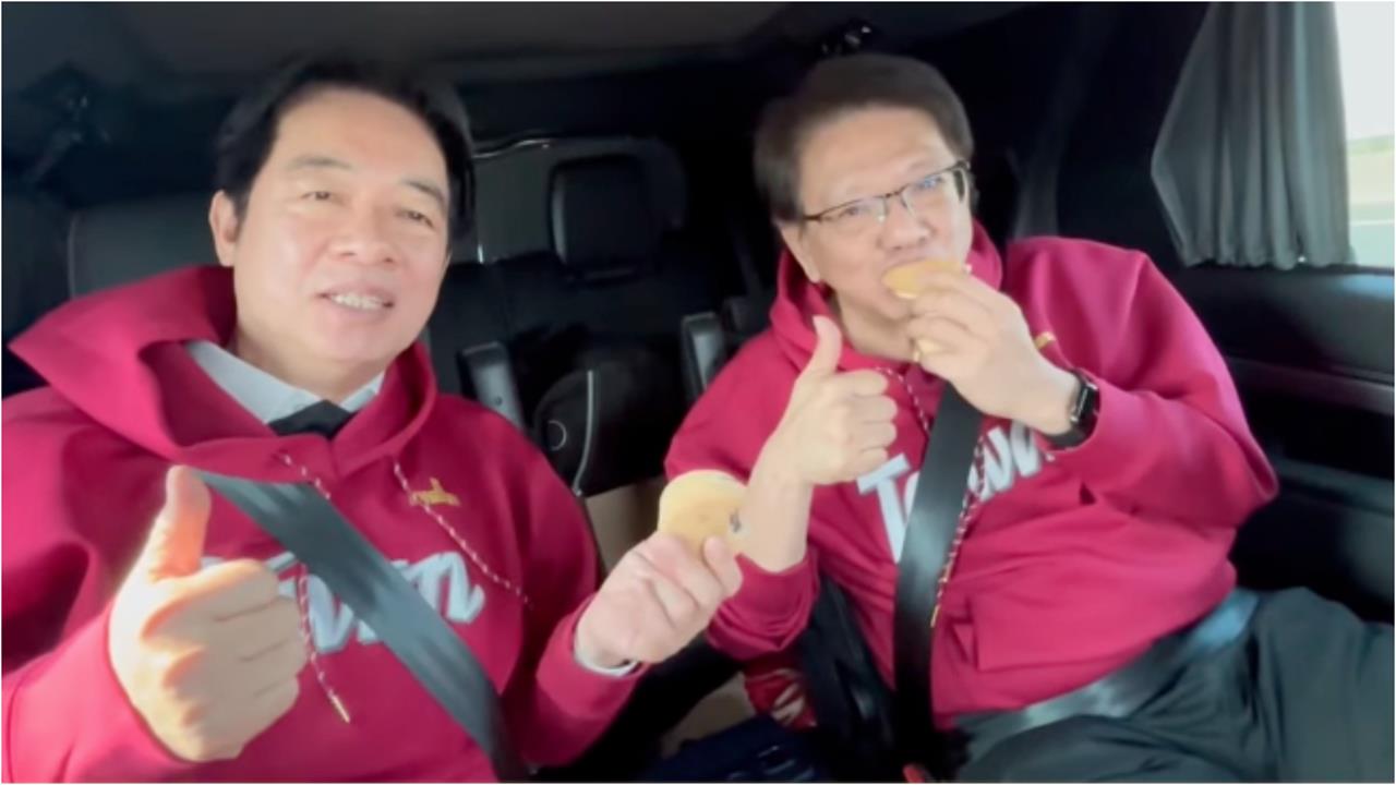農民「送總統萬丹紅豆餅」賴清德收了!潘孟安「趁他不注意」偷吃片流出