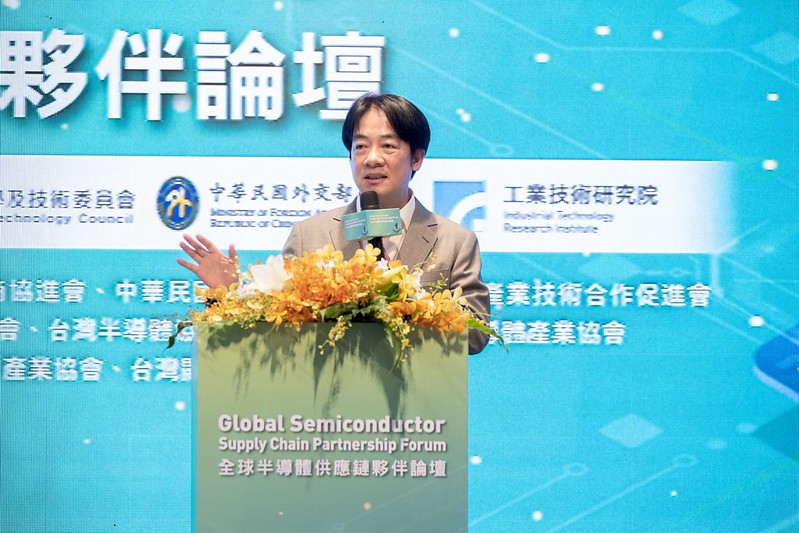 快新聞／籲全球供應鏈串聯合作！　賴清德示警：半導體面臨中國低價傾銷問題