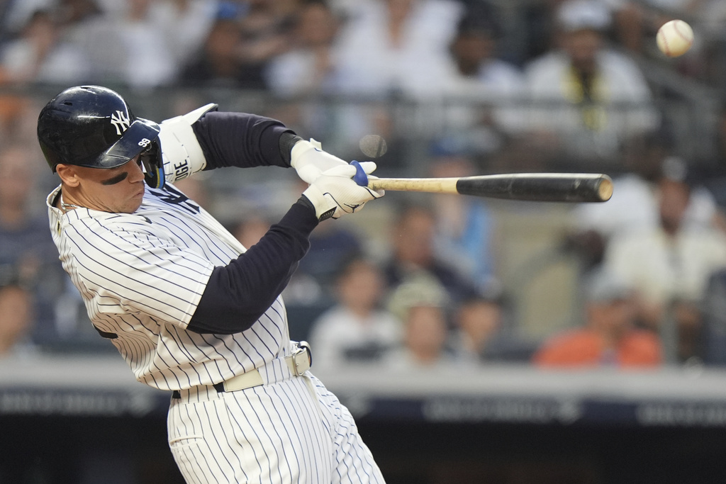 MLB(影)/法官打擊率逼近四成!賈吉單場3安打猛打賞 全聯盟最快90安打達標
