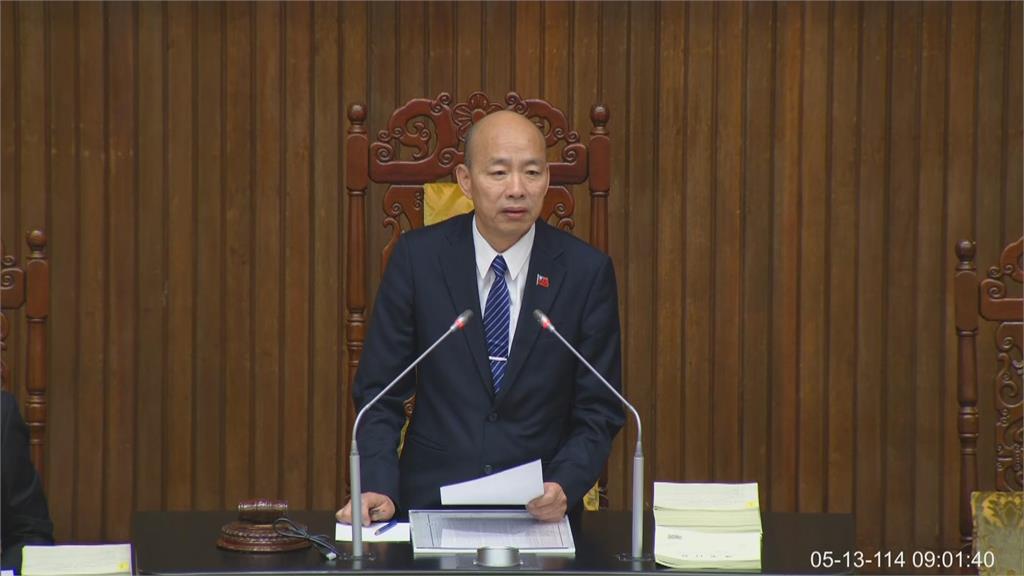 快新聞／準時現身議場主持院會！立院竟唱空城計　韓國瑜怒：三黨團請自律
