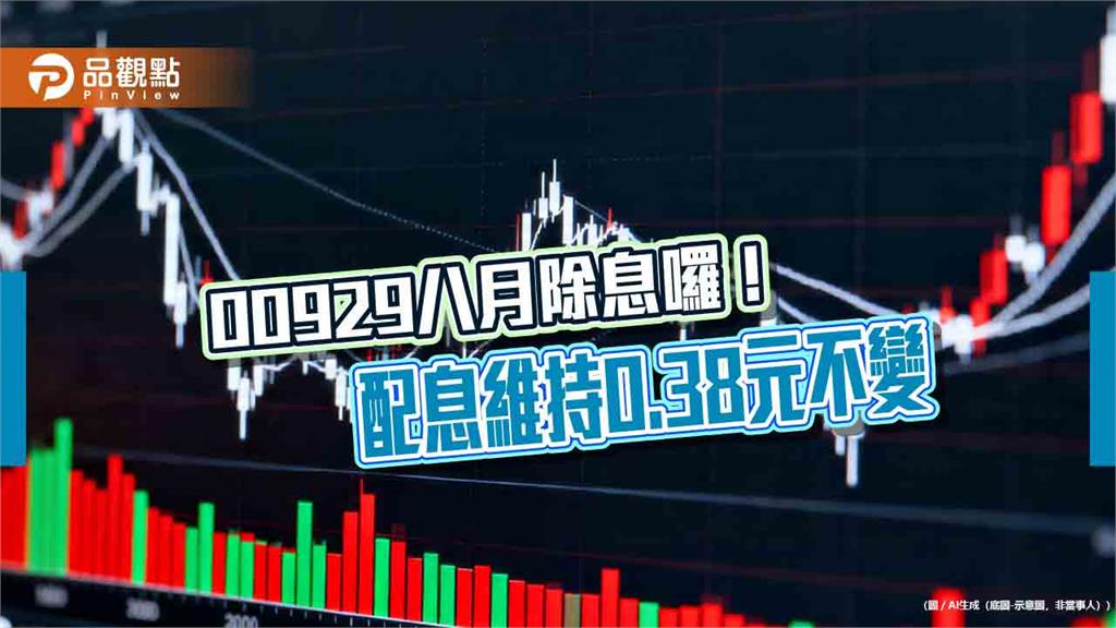 00929配息0.38元不變！年化配息率逾16％　想領息最晚這天買