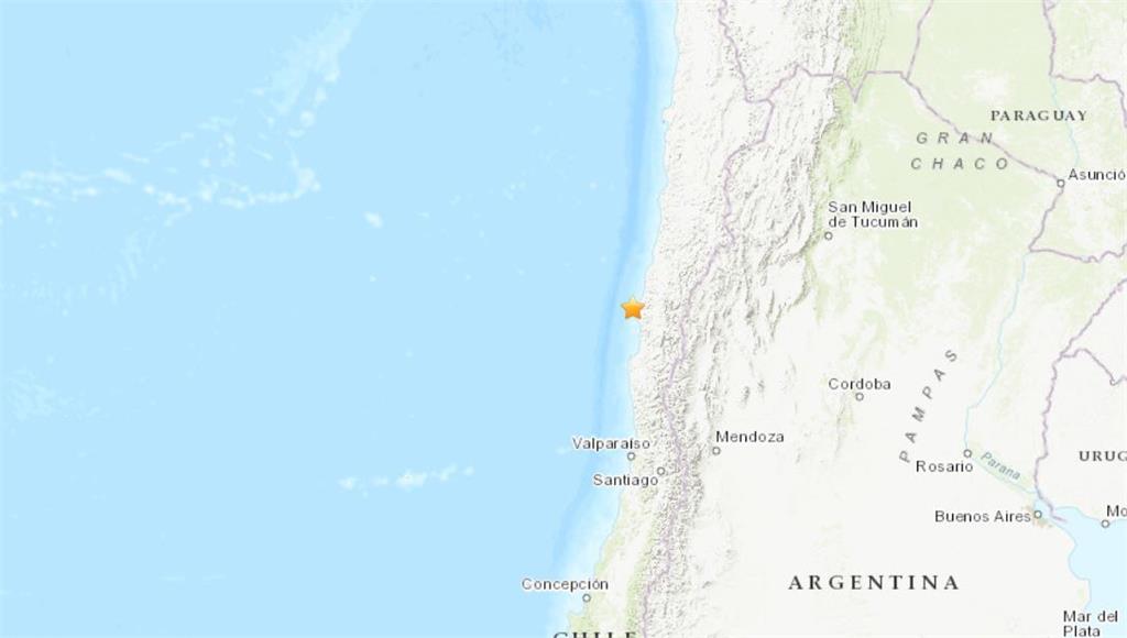 快新聞／智利中部規模6.0強震　深度22.4公里