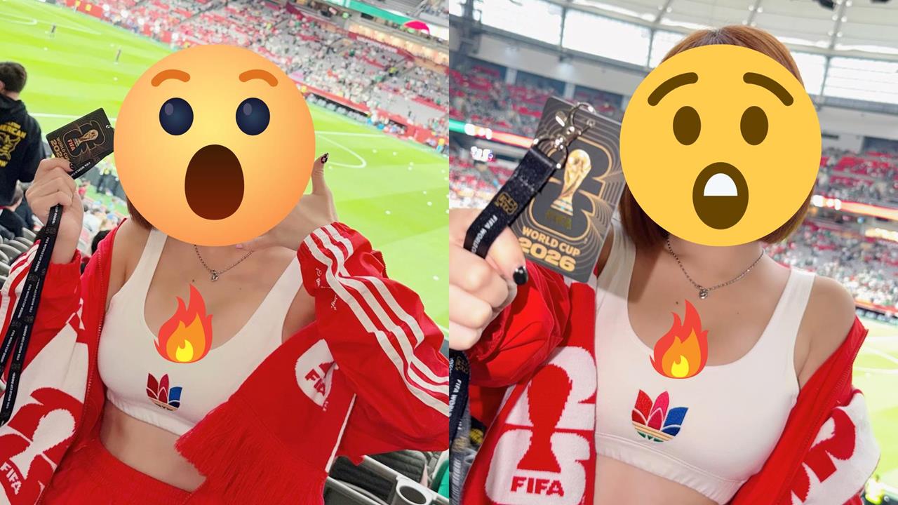 世足賽正妹「正面開大U」小背心包不住！本尊竟是「統一獅短髮女神」她嗨喊：圓夢
