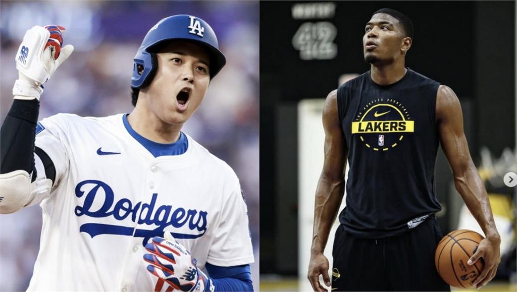 洛城雙星同框!大谷翔平×八村壘合影 身高差讓粉絲狂喊:夢幻畫面