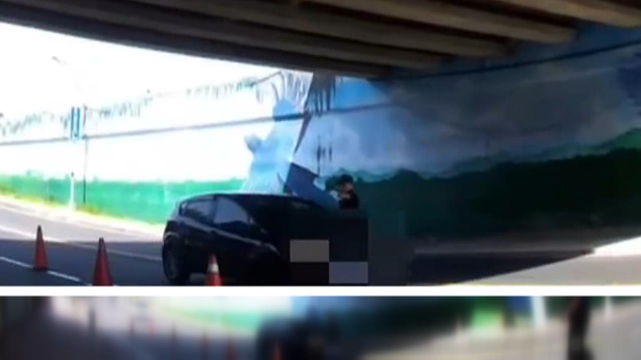 通緝犯拒檢落跑欲撞警車 警拔槍喝令下車