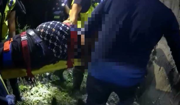 糗了!花蓮毒犯跳橋躲查緝 骨折哀嚎遭逮捕