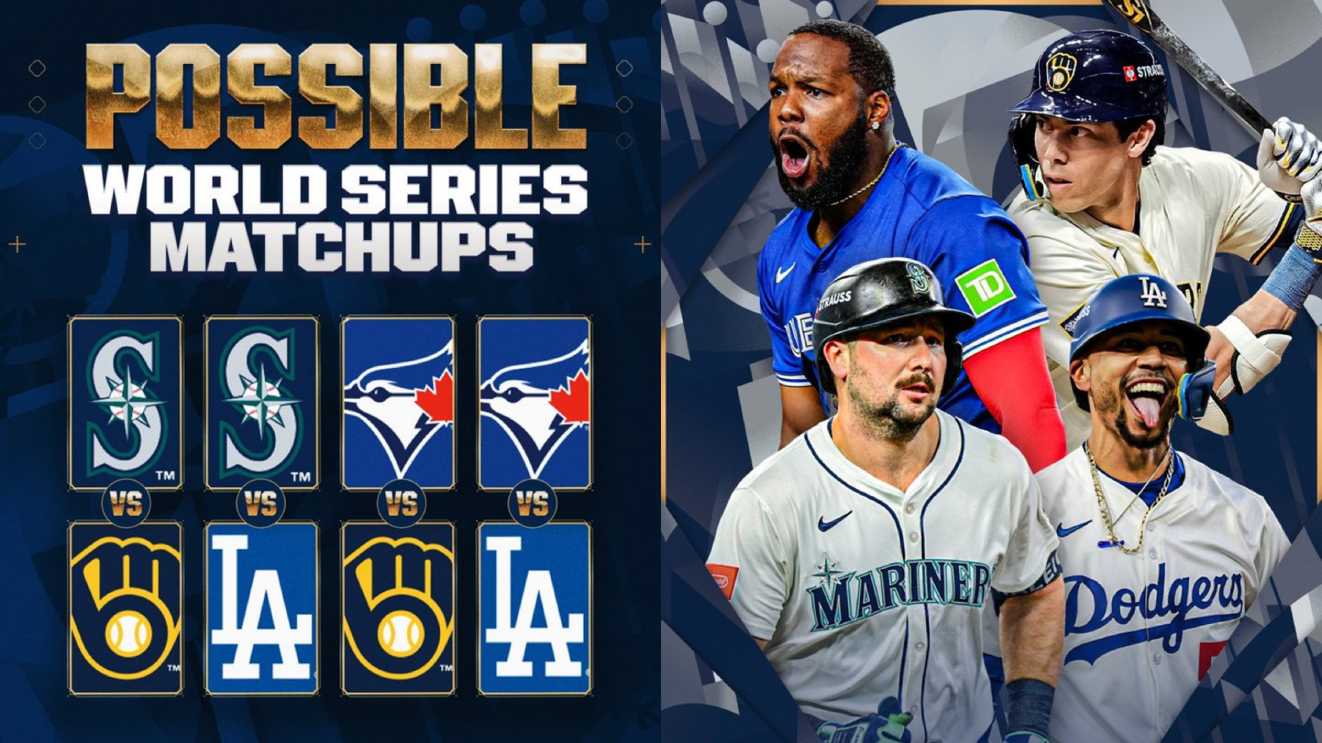 你最想看到今年MLB世界大賽哪個對戰組合?