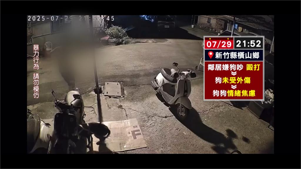 男子不滿深夜狗吠吵到小孩睡覺 持掃帚爆打黑狗