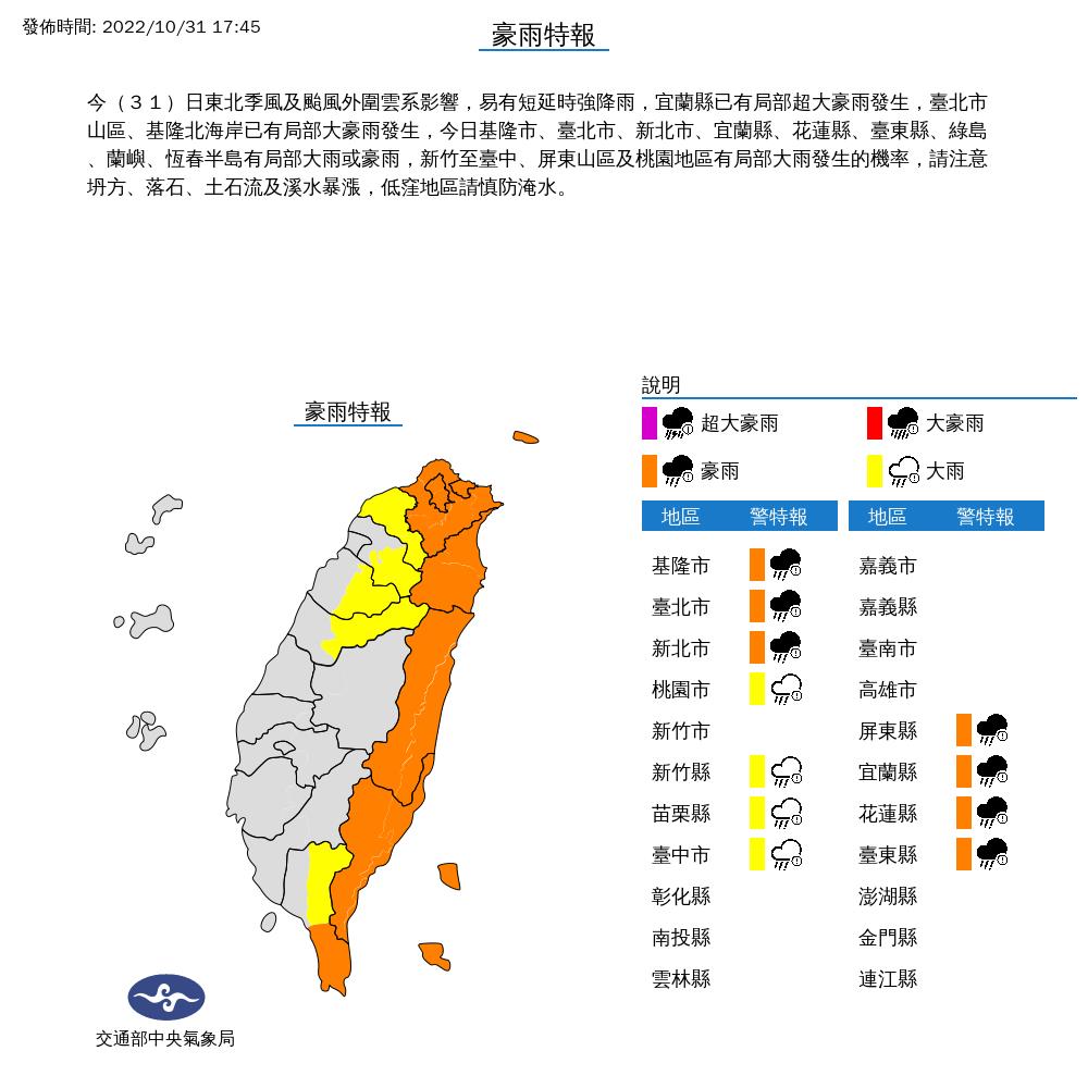 快新聞／雨彈狂炸　土石流警戒擴大至96條「3縣市戒備」