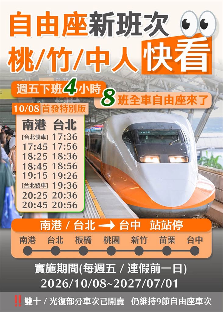 交通部出手迎戰國慶連假　雙鐵聯手、跨運具整合啟動疏運聯防
