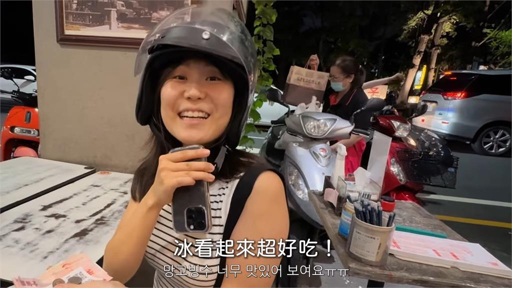 每樣都很好吃!韓妞重遊台南「狂嗑懷念美食」 玩笑自嘲:肚子再次變大