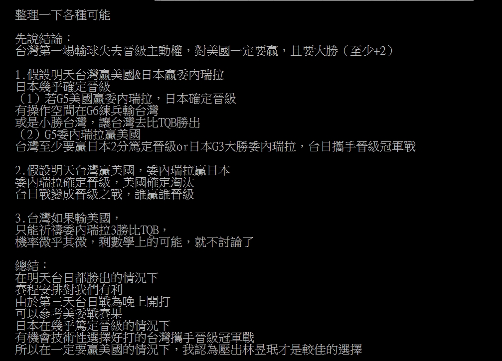 12強賽/「爭冠之路」台美對戰是關鍵!球迷列「3劇本」:要贏2分以上