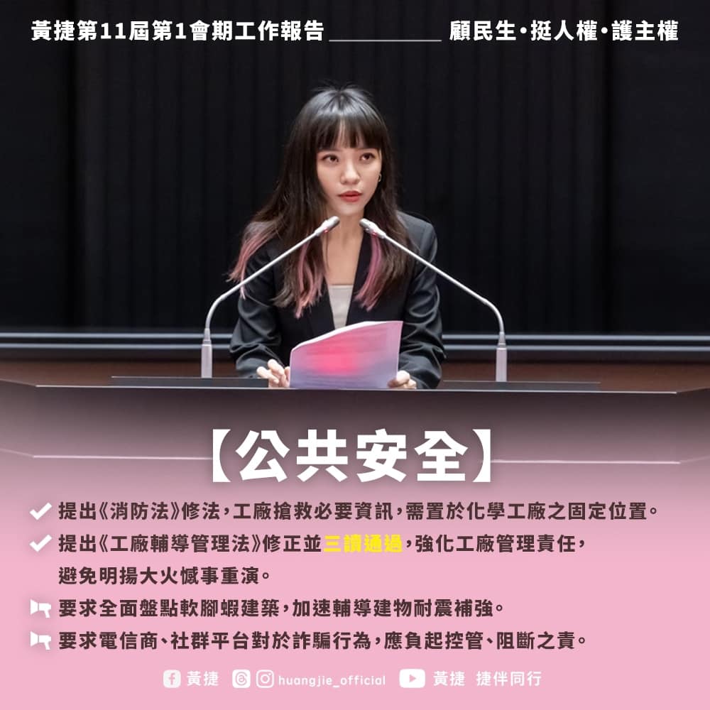 快新聞/本屆最年輕立委交成績單 黃捷主提22案、共提10案、質詢36次