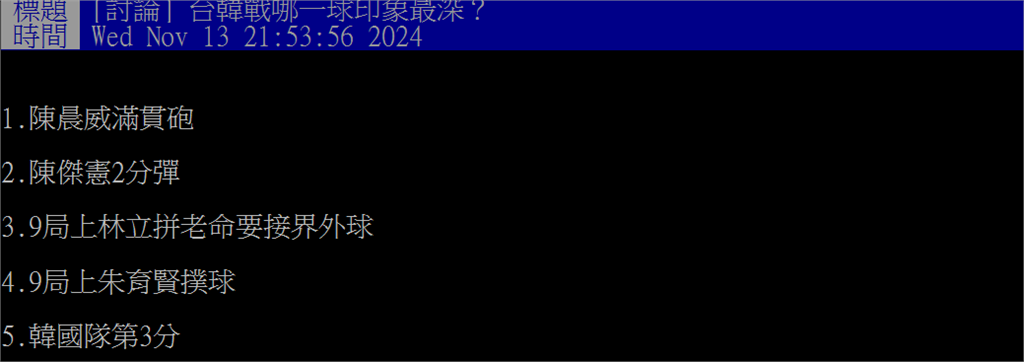 12強賽/台韓世仇大戰哪球「印象最深」?全網嗨喊「這球」太扯了