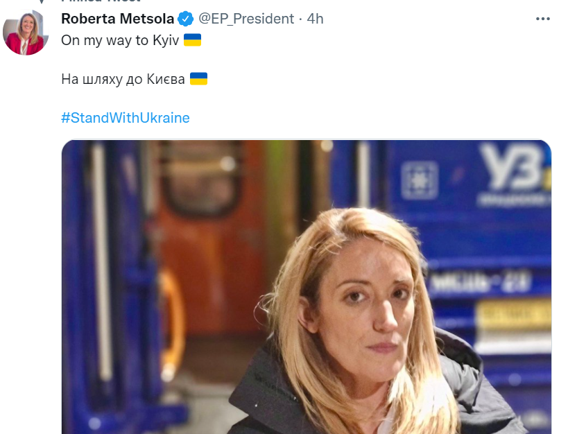 快新聞／俄烏開戰以來首位歐盟領導人訪烏！　推特曝：前往基輔中