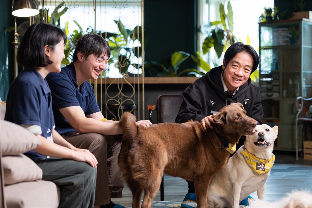 快新聞/斑斑、Murphy超幸福 賴清德親製「寵物年菜」陪毛孩迎新年