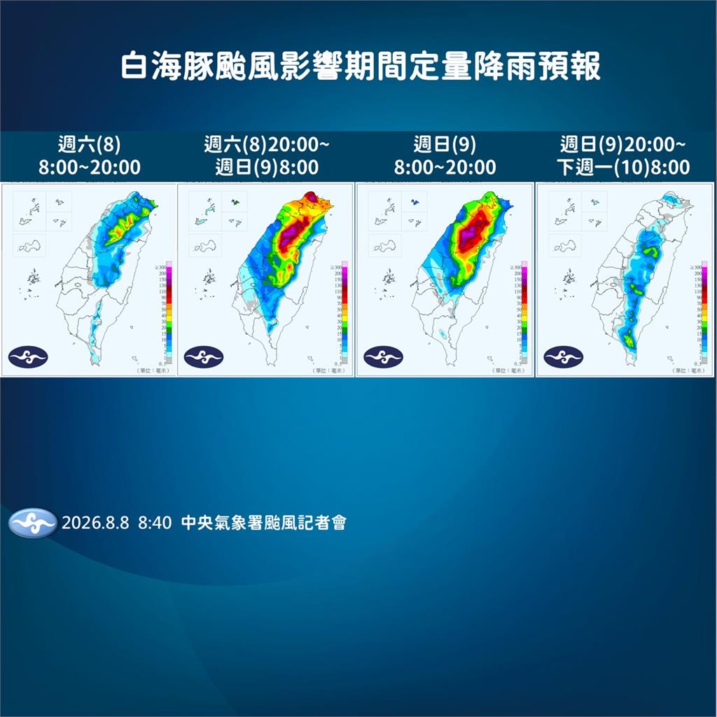 快新聞／中颱白海豚逼近台灣！氣象署持續發海警　最貼台時間曝光了