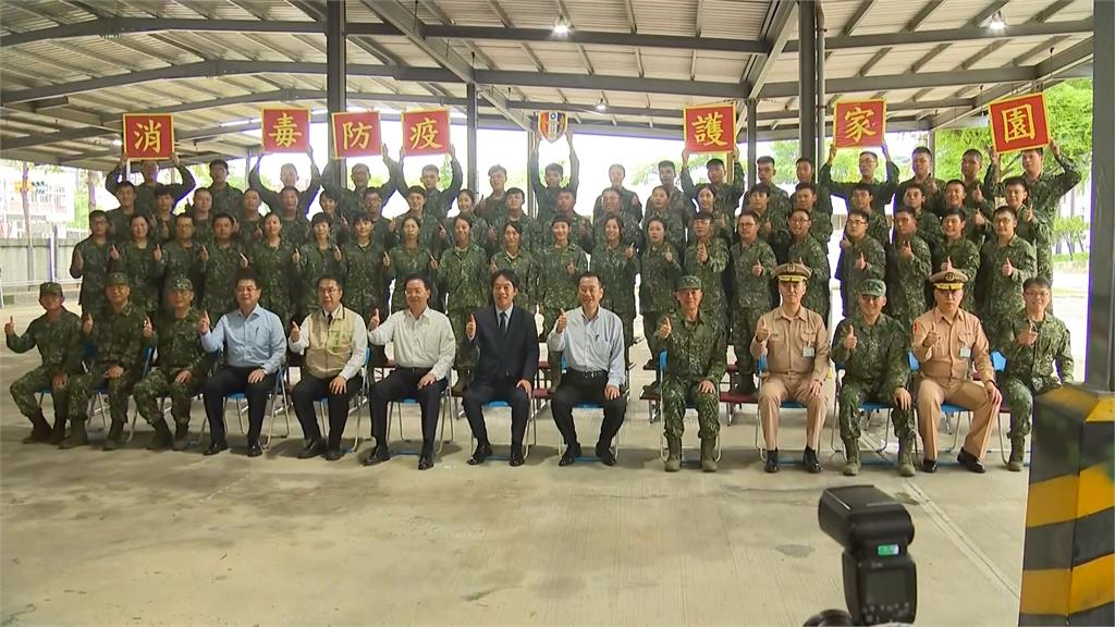 賴總統視察台南陸軍營區　慰勉官兵颱風期間協助救災