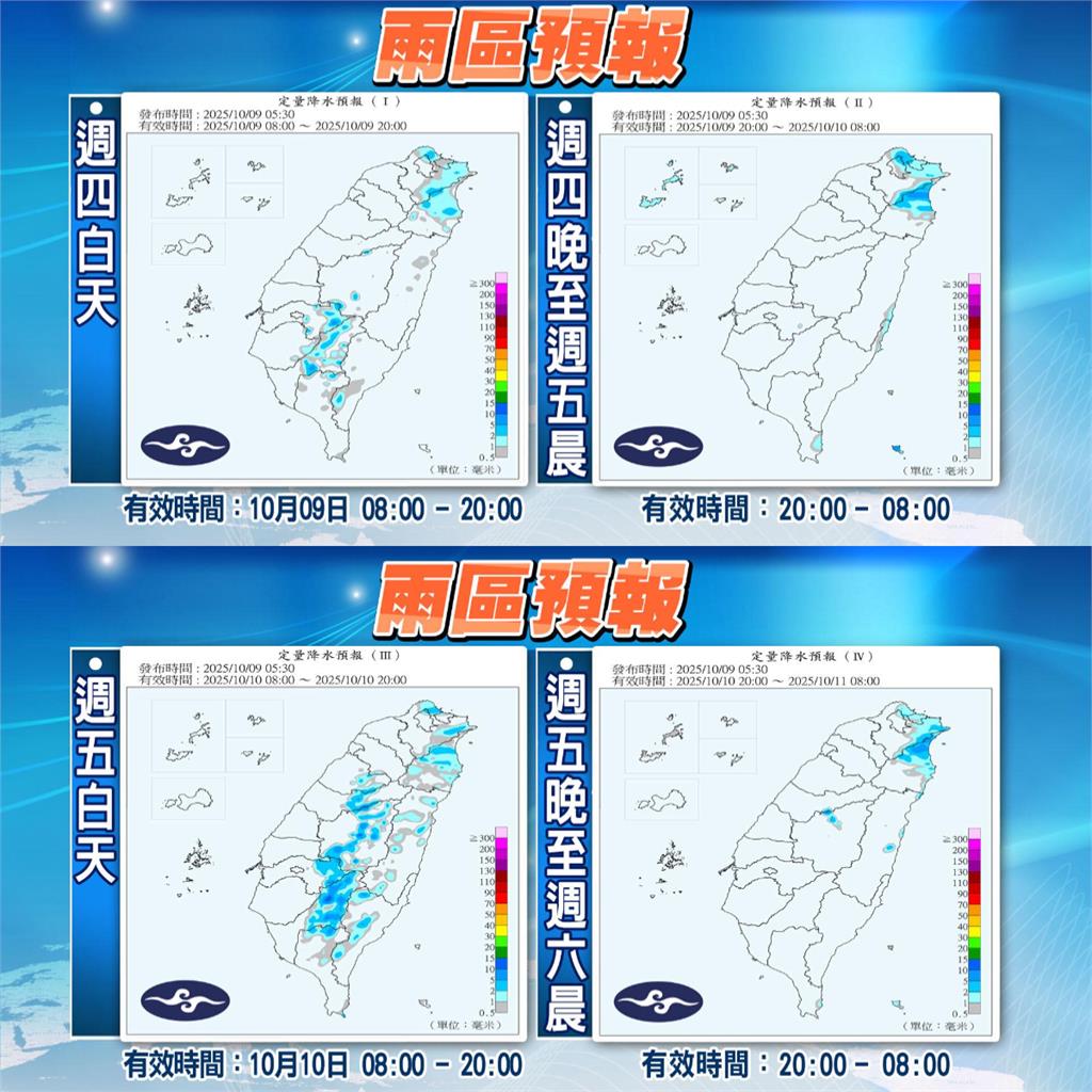 雙十連假東北季風減弱!林嘉愷揭「這1天水氣最多」2地恐有午後雷陣雨