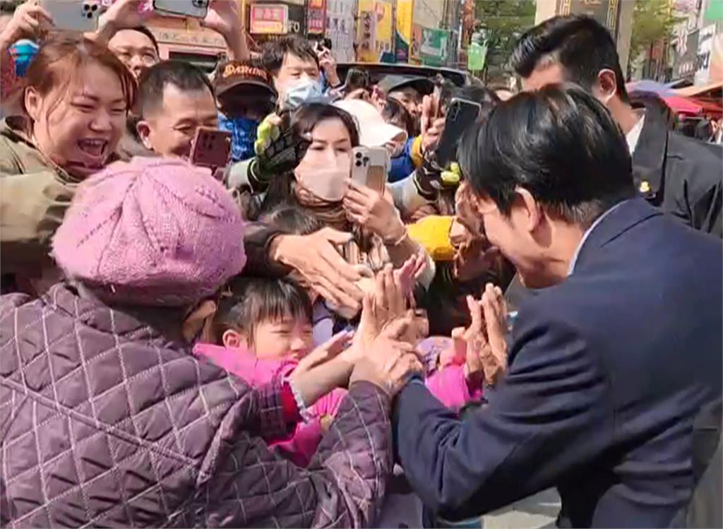 準總統賴清德謝票感恩之旅　現身彰化！民眾擊掌喊：好幸運