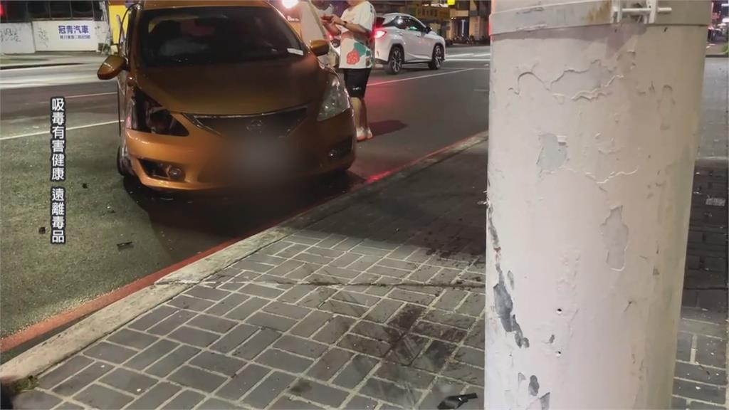 台中男自撞橋墩辯「吃安眠藥」　警到場毒品快篩陽性逮人
