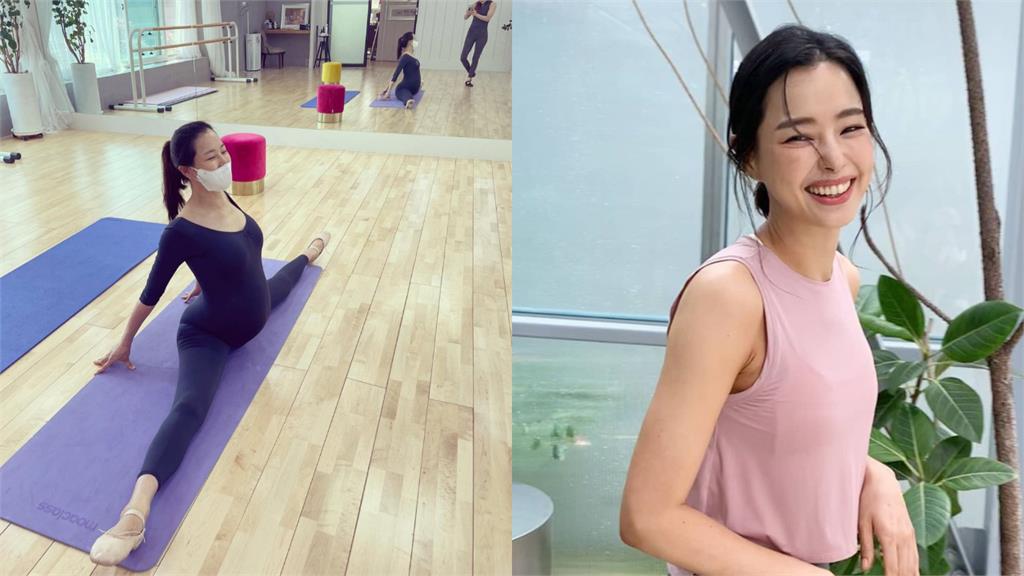 挺8個月孕肚重訓！38歲韓女星辣秀「一字馬」網驚喊：不科學