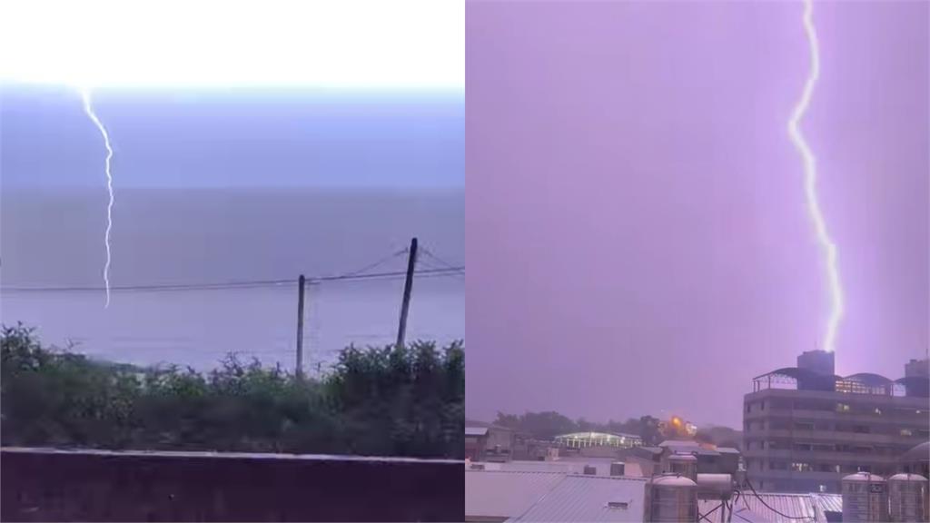 南投草屯雷雨強襲!居民捕捉「紫雷轟頂」駭人瞬間⋯網抖問:誰在發誓