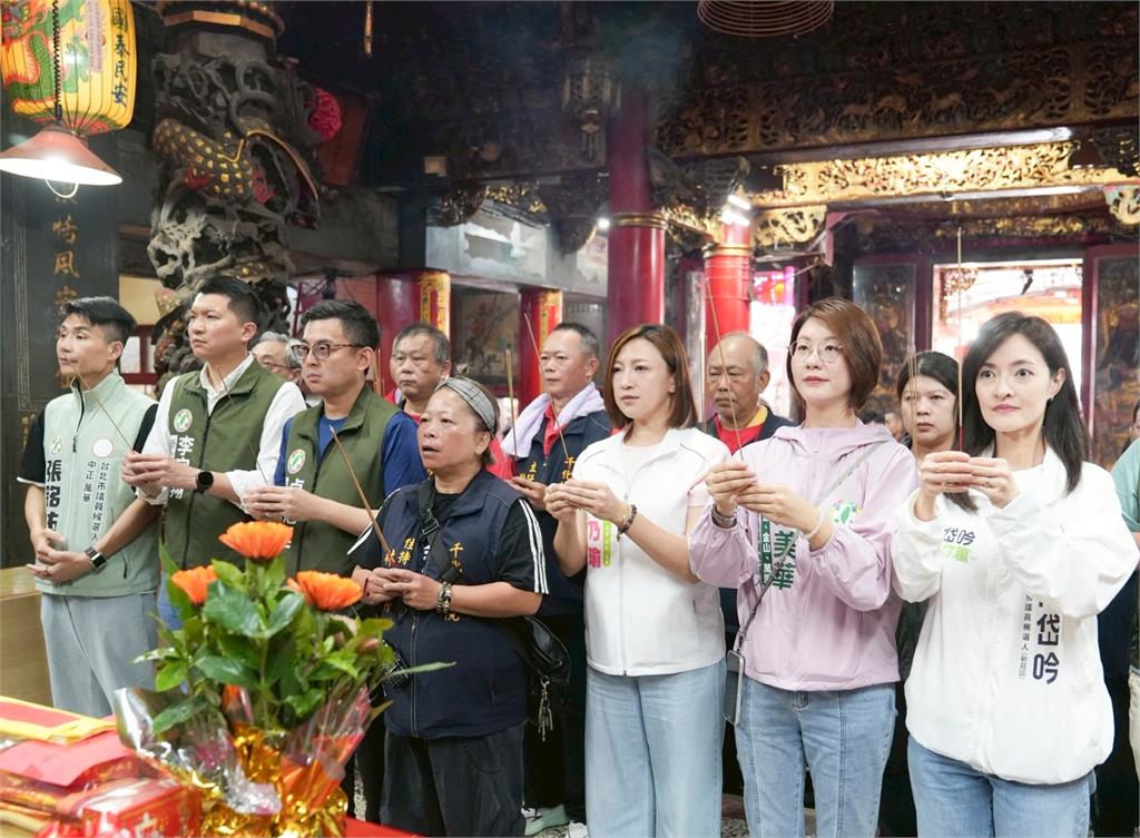 白沙屯分靈「刈火」逢媽祖醫院動土 卓冠廷揪綠營選將齊聚拱天宮祈福
