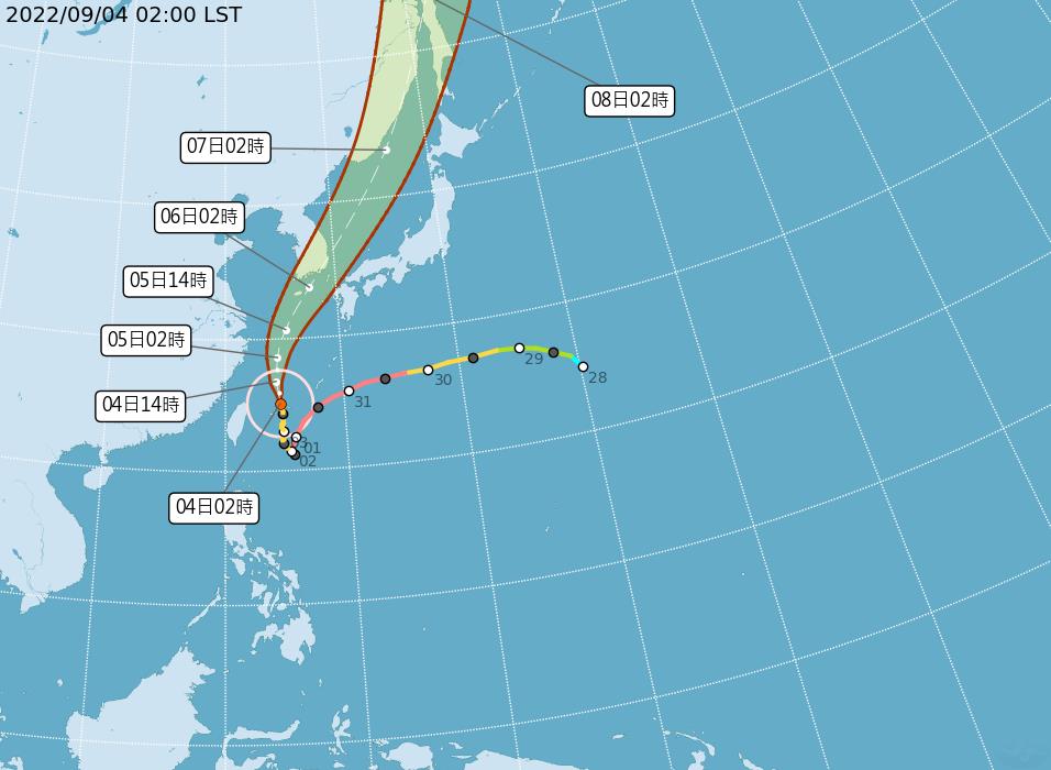 快新聞／軒嵐諾暴風圈9/3深夜23:00觸陸！ 宜蘭新北基隆今防強風驟雨