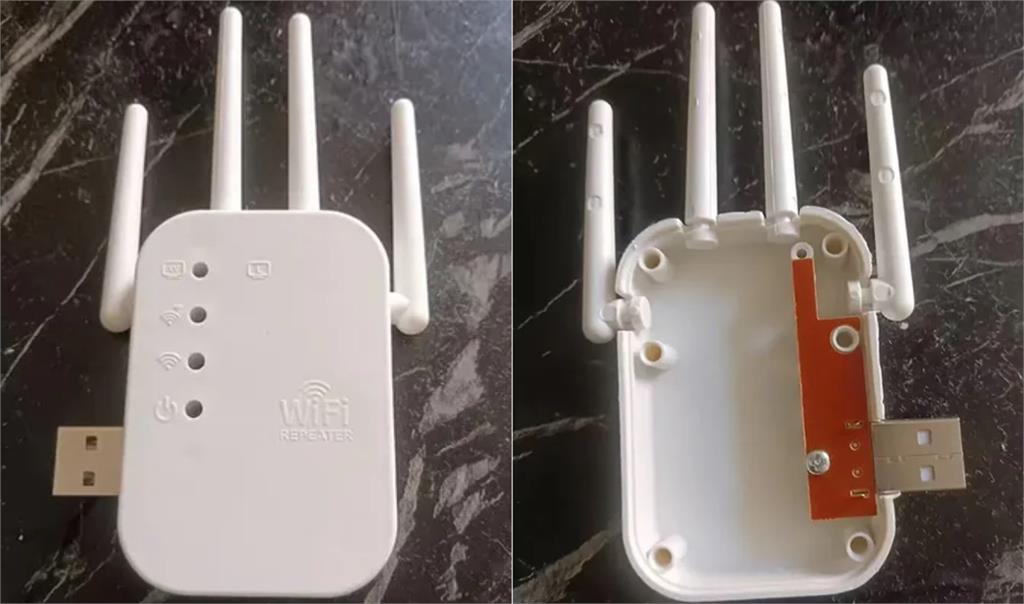 他買12元中國「WiFi訊號增強器」！一拆開內裝笑瘋全網：至少會亮？