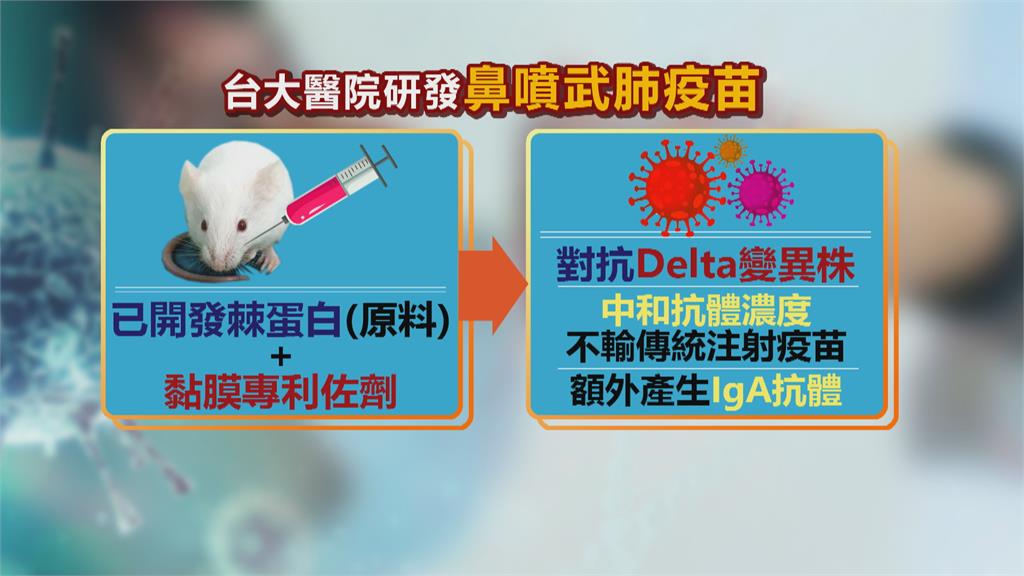 台大醫院最新研發　「鼻噴疫苗」對抗Delta變異株