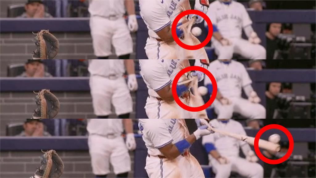MLB(影)/一次揮棒擊中三次球!?小葛雷諾「超神斷棒安打」登官網「必看嗨賴」